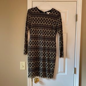 Beautiful gold and black lace dress. Perfect condition!